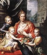 MOREELSE, Paulus Sophia Hedwig, Countess of Nassau Dietz, with her Three Sons sg painting